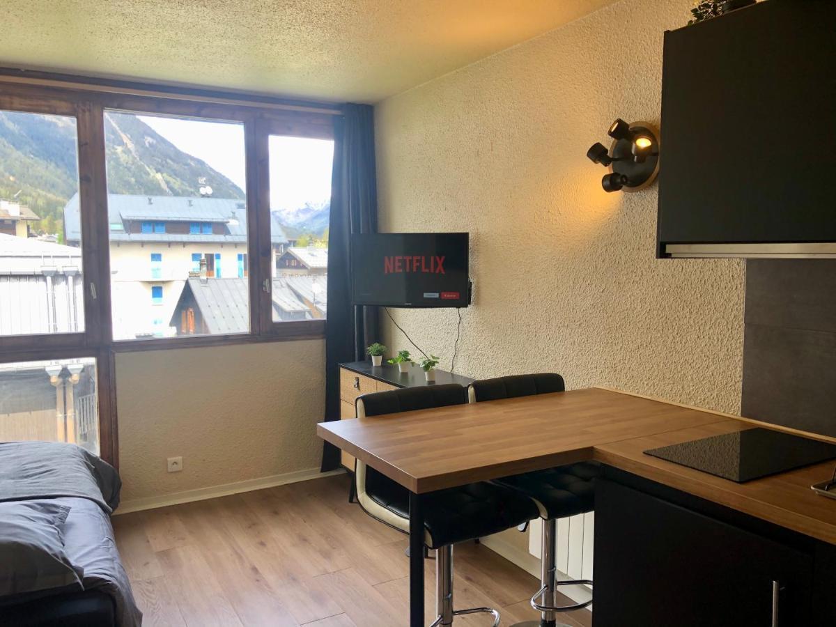 Studio Lumineux Neuf Dans L'Hyper Centre Avec Vue Chamonix Luaran gambar